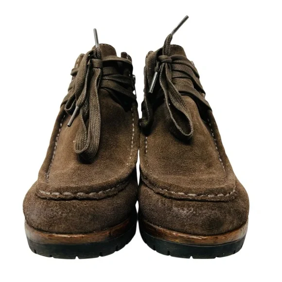 Salvia Brown Suede Ankle Booties - Picture 5 of 10